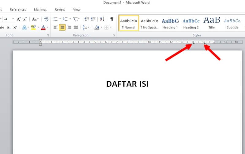 Cara Membuat Daftar Isi Menggunakan Program Microsoft Word