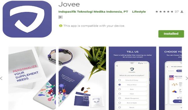 aplikasi keshatan Jovee