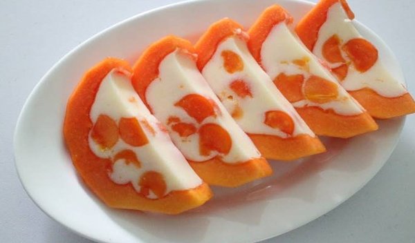 puding jeruk pepaya